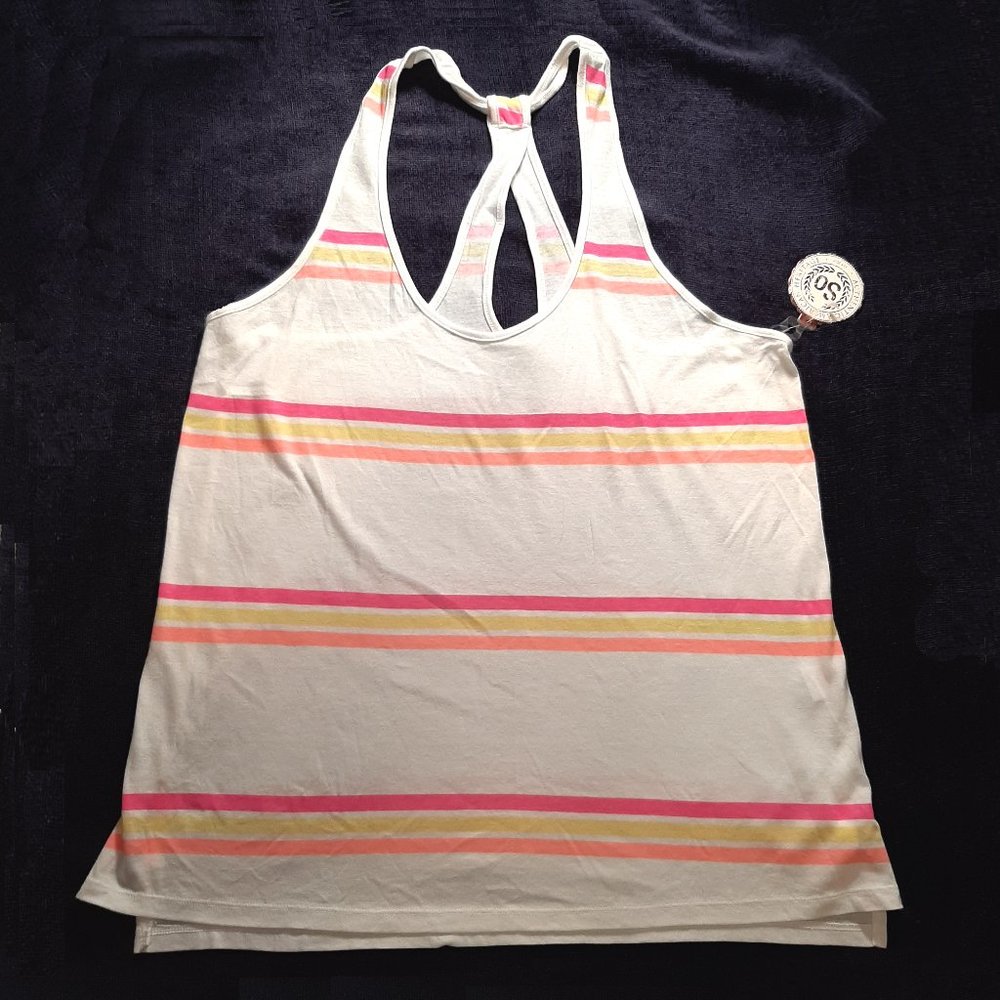 So Ladies Medium Keyhole Racerback Tank Top